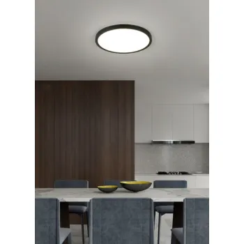 Trio Draco matt fekete LED mennyezeti lámpa (TRI-R65891932) LED 1 izzós IP20