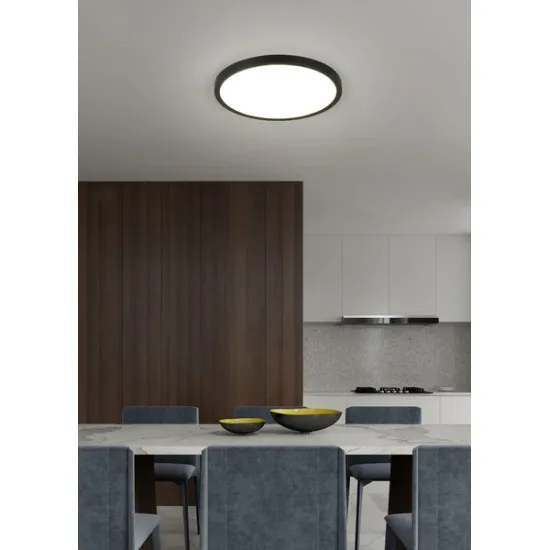 Trio Draco matt fekete LED mennyezeti lámpa (TRI-R65891932) LED 1 izzós IP20