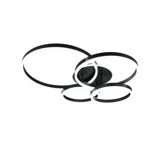 Trio Drake matt fekete LED mennyezeti lámpa (TRI-632210432) LED 1 izzós IP20