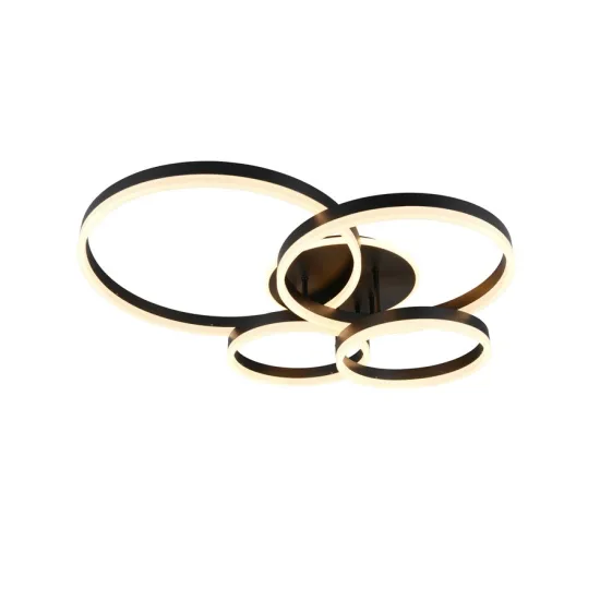 Trio Drake matt fekete LED mennyezeti lámpa (TRI-632210432) LED 1 izzós IP20