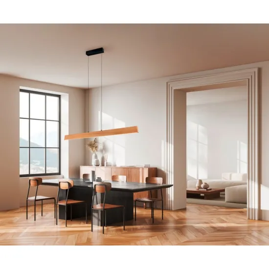 Trio Edgewood natúr LED függesztett lámpa (TRI-359719130) LED 1 izzós IP20