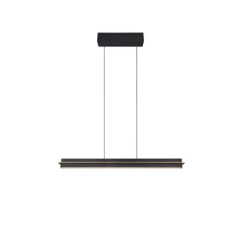 Trio Emerson matt fekete-arany LED függesztett lámpa (TRI-346710180) LED 1 izzós IP20