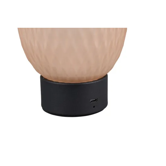 Trio Facette matt fekete-borostyán hordozható LED asztali lámpa (TRI-564210113) LED 1 izzós IP20