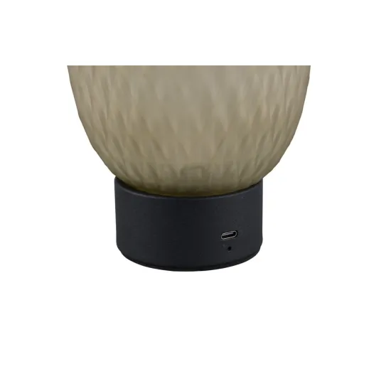 Trio Facette matt fekete-zöld hordozható LED asztali lámpa (TRI-564210115) LED 1 izzós IP20