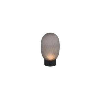 Trio Facette matt fekete-szürke hordozható LED asztali lámpa (TRI-564210154) LED 1 izzós IP20