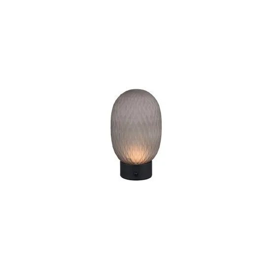 Trio Facette matt fekete-szürke hordozható LED asztali lámpa (TRI-564210154) LED 1 izzós IP20