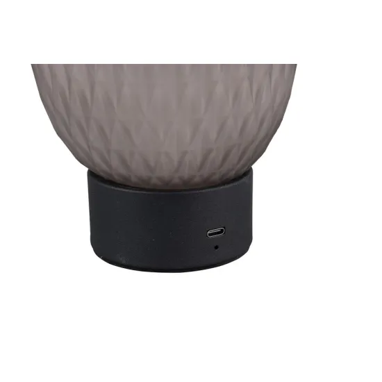 Trio Facette matt fekete-szürke hordozható LED asztali lámpa (TRI-564210154) LED 1 izzós IP20