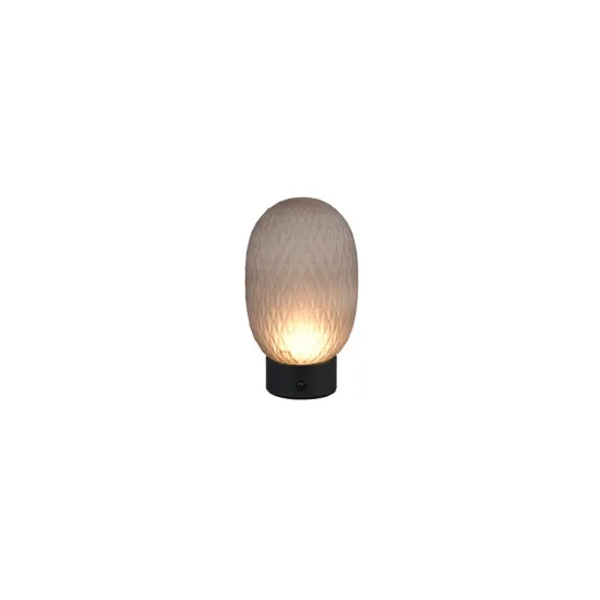 Trio Facette matt fekete-szürke hordozható LED asztali lámpa (TRI-564210154) LED 1 izzós IP20