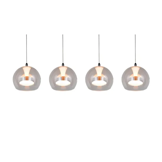 Trio Flynt króm LED függesztett lámpa (TRI-331610406) LED 4 izzós IP20
