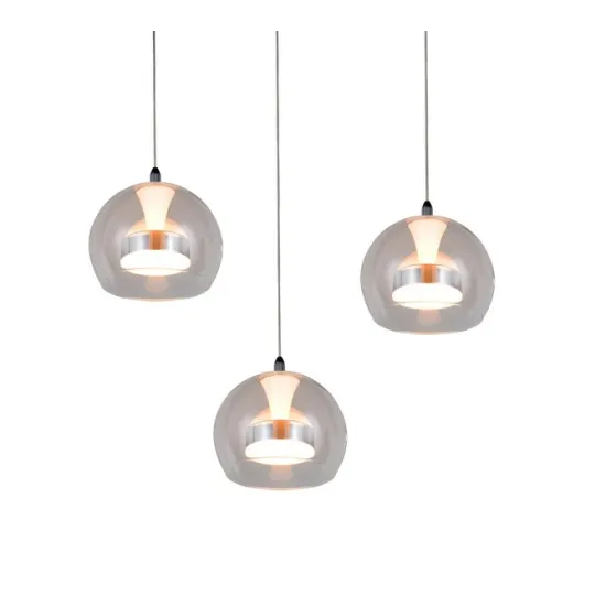 Trio Flynt króm LED függesztett lámpa (TRI-331630306) LED 3 izzós IP20