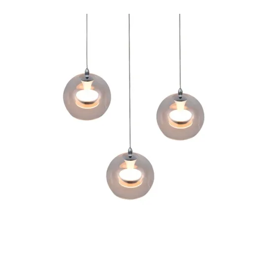 Trio Flynt króm LED függesztett lámpa (TRI-331630306) LED 3 izzós IP20
