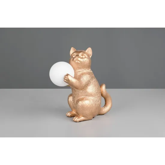 Trio Gatio arany macska asztali lámpa (TRI-R56621079) G9 1 izzós IP20