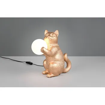 Trio Gatio arany macska asztali lámpa (TRI-R56621079) G9 1 izzós IP20