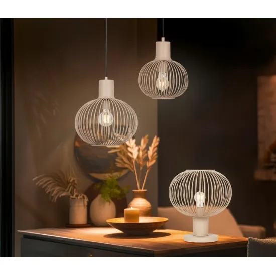 Trio Gila homokszín asztali lámpa (TRI-565700166) E27 1 izzós IP20