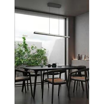 Trio Graham matt fekete LED függesztett lámpa (TRI-353010132) LED 7 izzós IP20