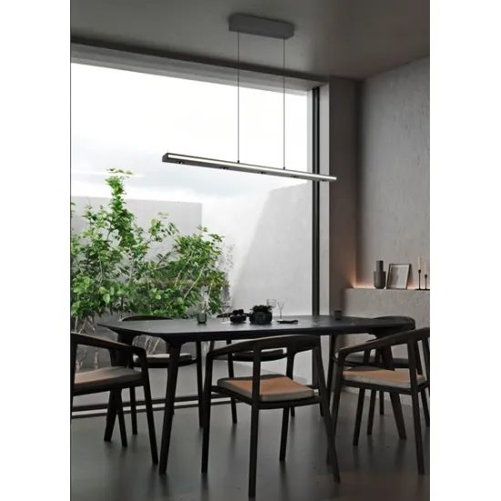 Trio Graham matt fekete LED függesztett lámpa (TRI-353010132) LED 7 izzós IP20