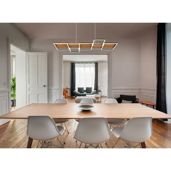 Trio Harper natúr-fekete LED függesztett lámpa (TRI-322910532) LED 1 izzós IP20