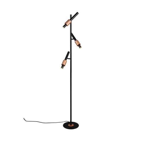 Trio Ikaris fekete-kávé LED állólámpa (TRI-455310332) LED 3 izzós IP20