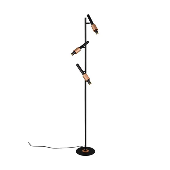 Trio Ikaris fekete-kávé LED állólámpa (TRI-455310332) LED 3 izzós IP20