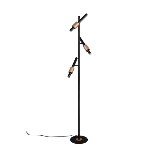 Trio Ikaris fekete-kávé LED állólámpa (TRI-455310332) LED 3 izzós IP20