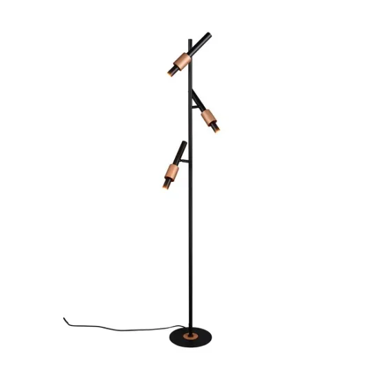 Trio Ikaris fekete-kávé LED állólámpa (TRI-455310332) LED 3 izzós IP20