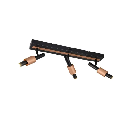 Trio Ikaris fekete-kávé LED mennyezeti spotlámpa (TRI-855310332) LED 3 izzós IP20