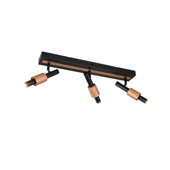 Trio Ikaris fekete-kávé LED mennyezeti spotlámpa (TRI-855310332) LED 3 izzós IP20