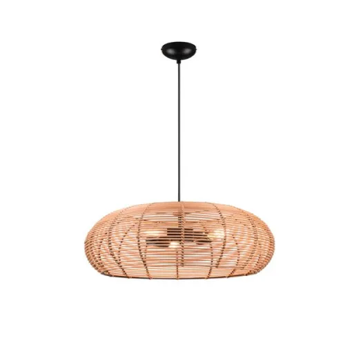 Trio Inga natúr-fekete függesztett lámpa (TRI-312200336) E27 3 izzós IP20