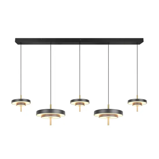 Trio Keaton arany-fekete LED függesztett lámpa (TRI-340210580) LED 1 izzós IP20