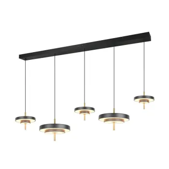 Trio Keaton arany-fekete LED függesztett lámpa (TRI-340210580) LED 1 izzós IP20