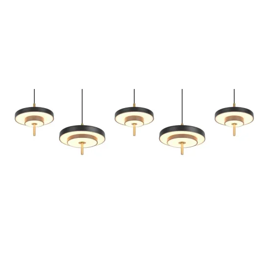 Trio Keaton arany-fekete LED függesztett lámpa (TRI-340210580) LED 1 izzós IP20