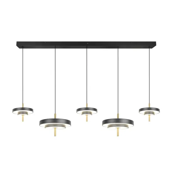 Trio Keaton arany-fekete LED függesztett lámpa (TRI-340210580) LED 1 izzós IP20