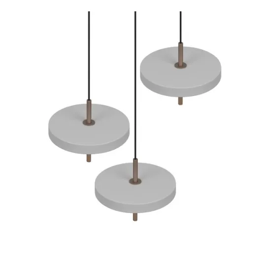 Trio Keaton szürke LED függesztett lámpa (TRI-340230376) LED 3 izzós IP20