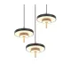 Trio Keaton arany-fekete LED függesztett lámpa (TRI-340230380) LED 3 izzós IP20
