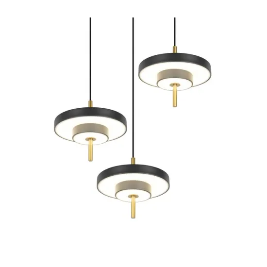 Trio Keaton arany-fekete LED függesztett lámpa (TRI-340230380) LED 3 izzós IP20