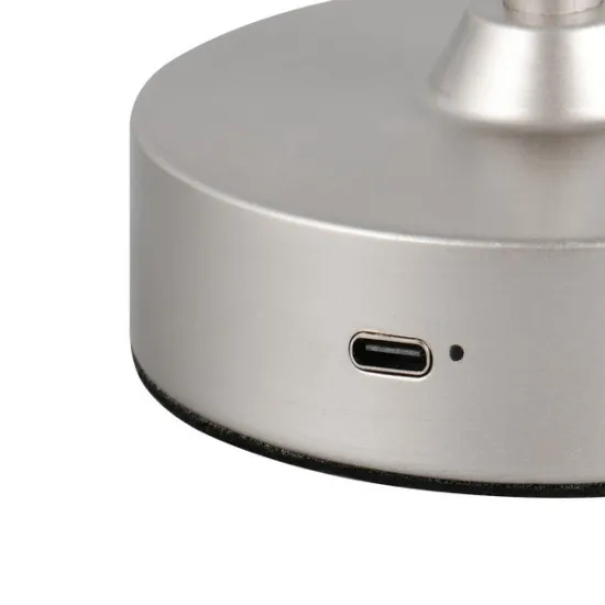 Trio Kenny nikkel-fekete hordozható LED asztali lámpa (TRI-R53621102) LED 1 izzós IP20