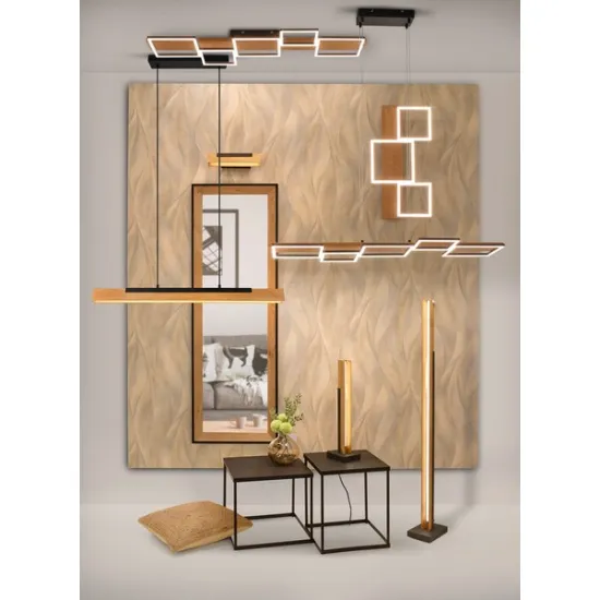 Trio Kerala natúr-fekete LED állólámpa (TRI-441610132) LED 1 izzós IP20