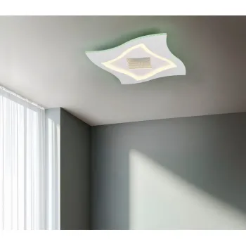 Trio Klint matt fehér LED mennyezeti lámpa (TRI-633610131) LED 1 izzós IP20