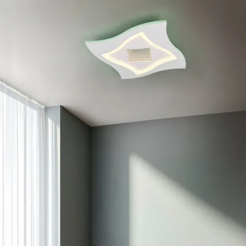 Trio Klint matt fehér LED mennyezeti lámpa (TRI-633610131) LED 1 izzós IP20