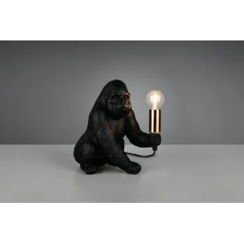 Trio Kong - állatos fekete gorilla asztali lámpa (TRI-R56611002) E14 1 izzós IP20