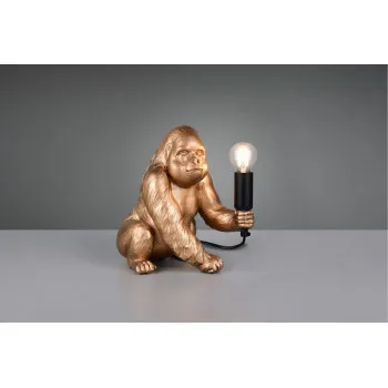 Trio Kong - állatos arany gorilla asztali lámpa (TRI-R56611079) E14 1 izzós IP20