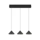 Trio Laguna matt fekete LED függesztett lámpa (TRI-336210332) LED 3 izzós IP20