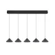 Trio Laguna matt fekete LED függesztett lámpa (TRI-336210532) LED 5 izzós IP20