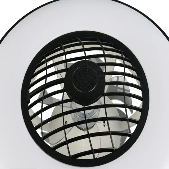 Trio Linköping fekete LED ventilátoros lámpa (TRI-R64462102) LED 1 izzós IP20