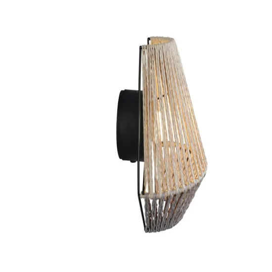 Trio Lira fekete-natúr hordozható LED fali lámpa (TRI-R25991126) LED 1 izzós IP20