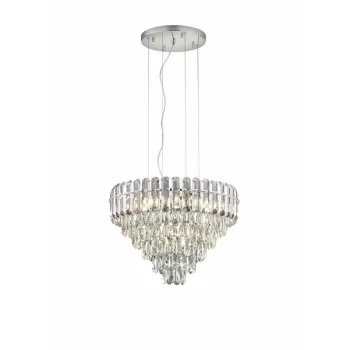 Trio Malizia króm függesztett lámpa (TRI-367601206) E14 12 izzós IP20