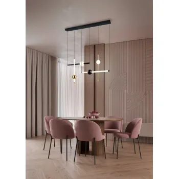 Trio Melita arany-fekete LED függesztett lámpa (TRI-331510680) LED 1 izzós IP20