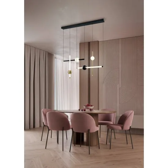Trio Melita arany-fekete LED függesztett lámpa (TRI-331510680) LED 1 izzós IP20