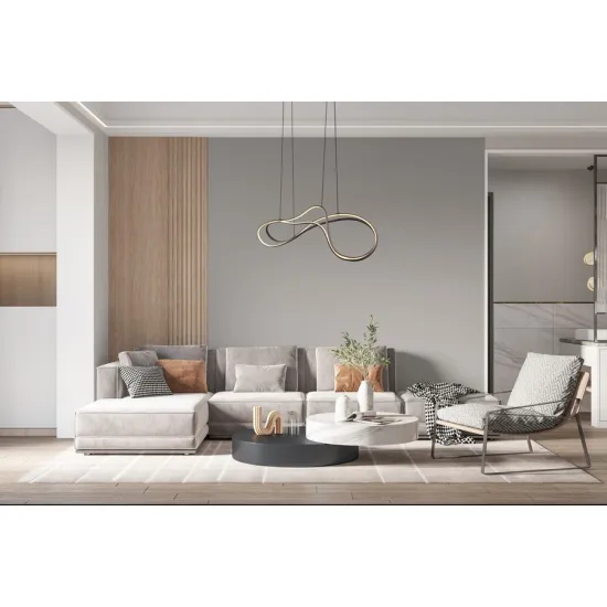 Trio Nala fekete LED függesztett lámpa (TRI-344310132) LED 1 izzós IP20