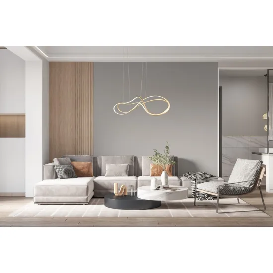 Trio Nala arany LED függesztett lámpa (TRI-344310179) LED 1 izzós IP20